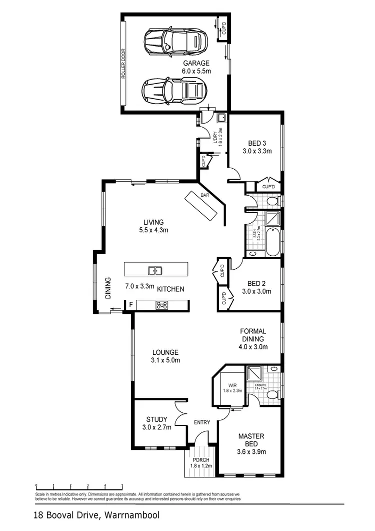 Floorplan of Homely house listing, 18 Booval Drive, Warrnambool VIC 3280