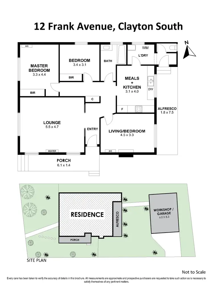 Floorplan of Homely house listing, 12 Frank Avenue, Clayton South VIC 3169