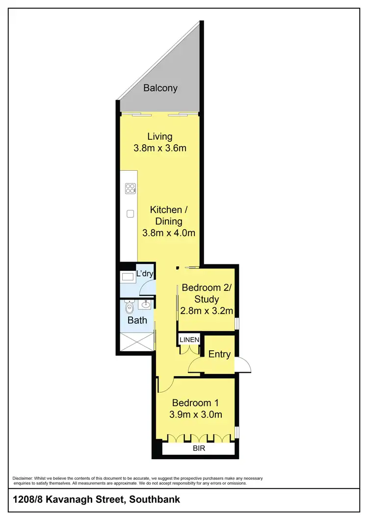 Floorplan of Homely house listing, 1208/8 Kavanagh Street, Southbank VIC 3006