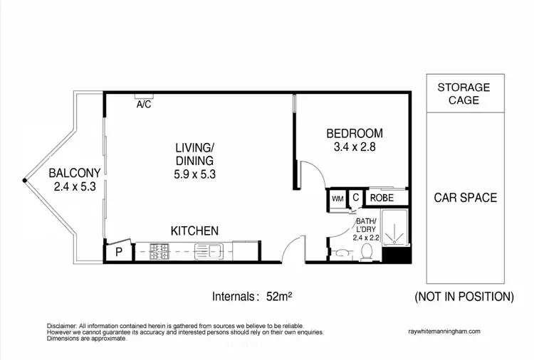 Floorplan of Homely apartment listing, 303/182 Barkly Street, St Kilda VIC 3182