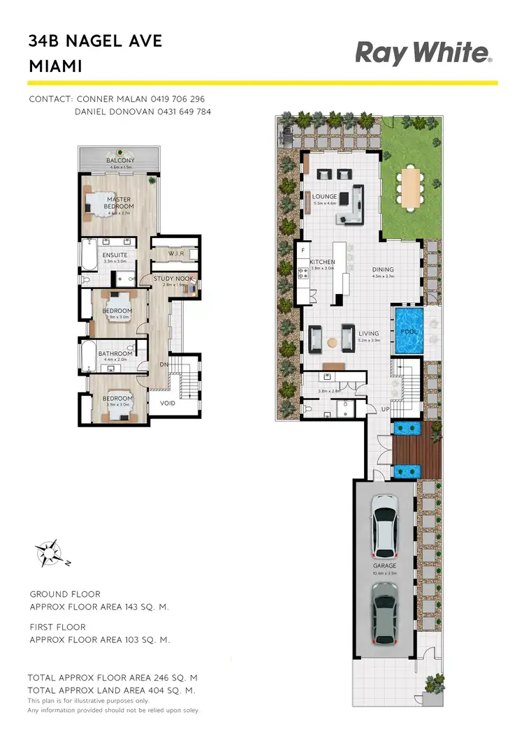Floorplan of Homely semi-detached listing, 34b Nagel Avenue, Miami QLD 4220
