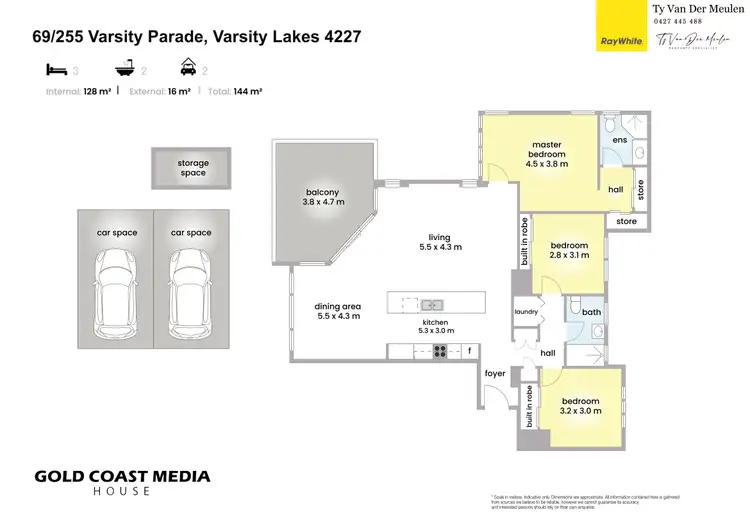 Floorplan of Homely apartment listing, 69/255 Varsity Parade, Varsity Lakes QLD 4227