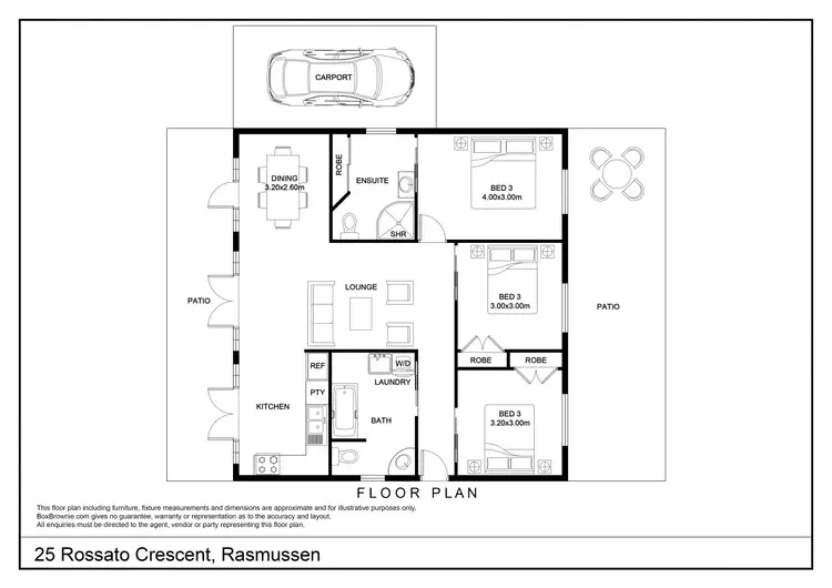 Floorplan of Homely house listing, 25 Rossato Crescent, Rasmussen QLD 4815