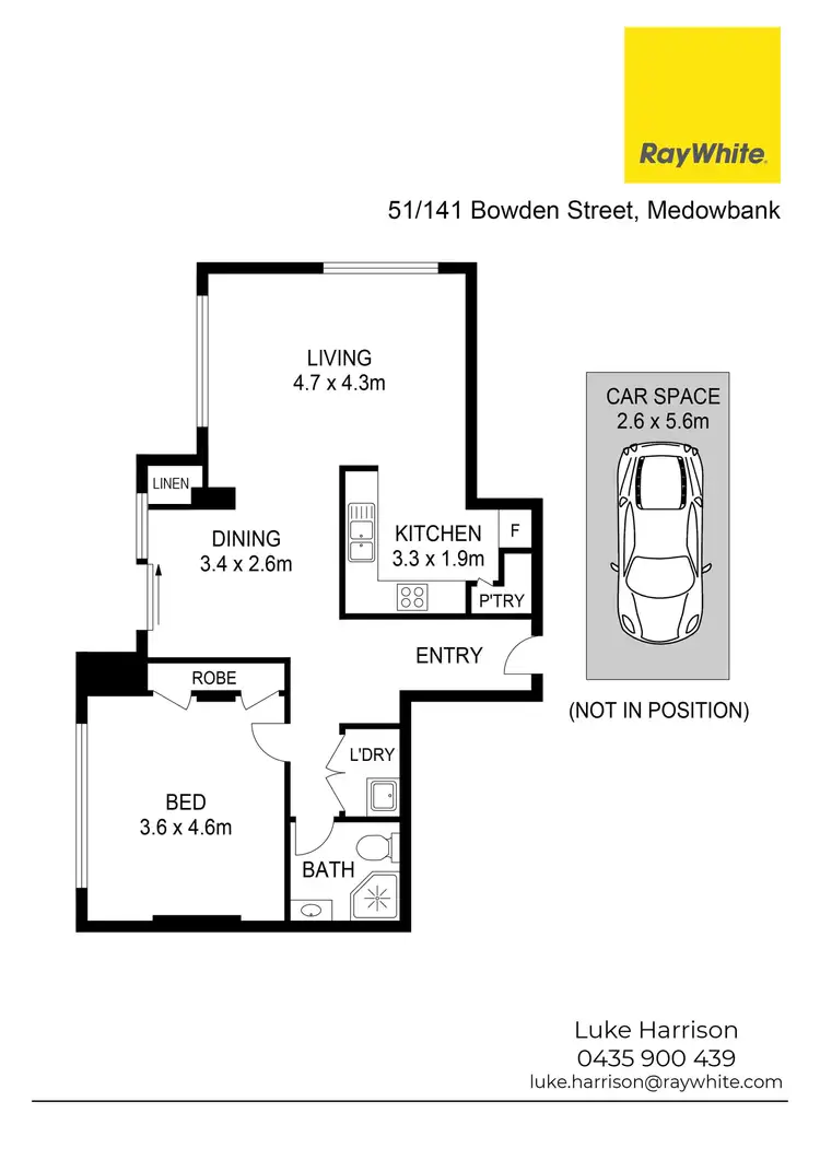 Floorplan of Homely apartment listing, 51/141 Bowden Street, Meadowbank NSW 2114