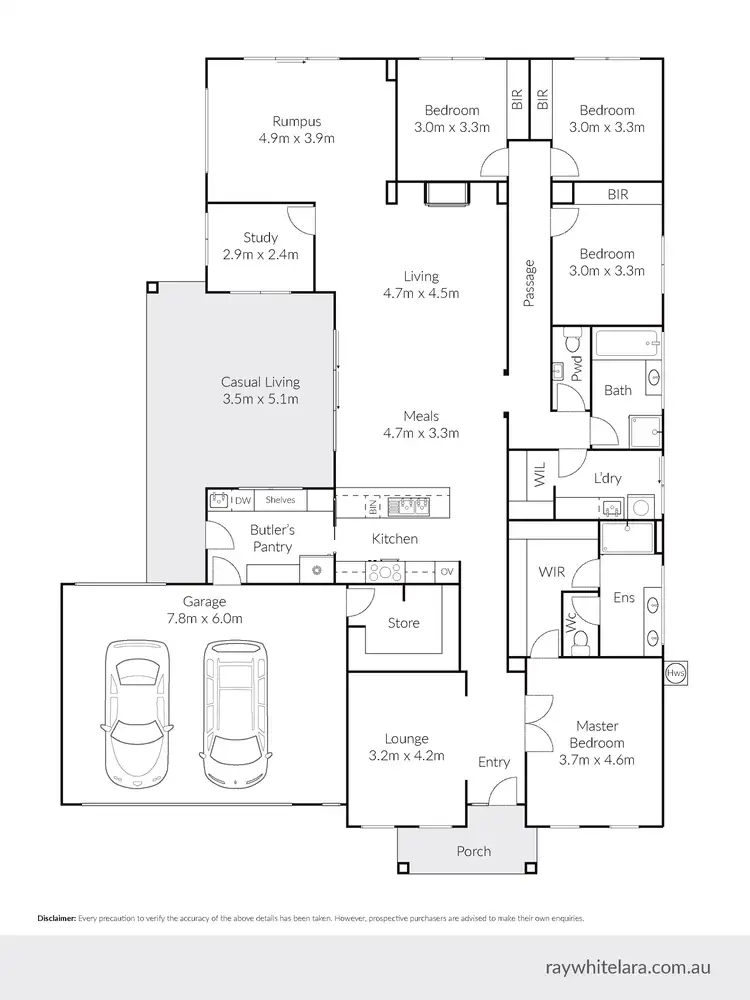 Floorplan of Homely house listing, 3 Black Swan Court, Lara VIC 3212