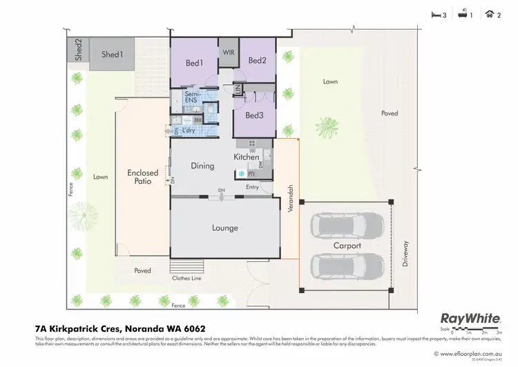 Floorplan of Homely house listing, 7A Kirkpatrick Crescent, Noranda WA 6062