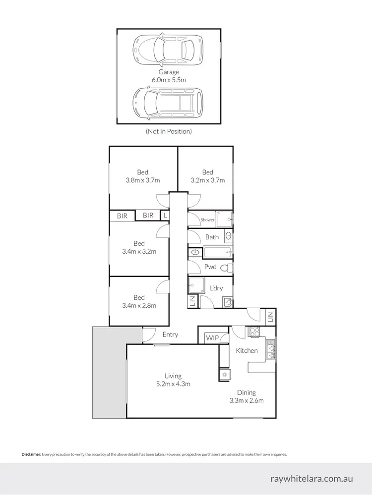 Floorplan of Homely house listing, 3 Wesley Court, Corio VIC 3214