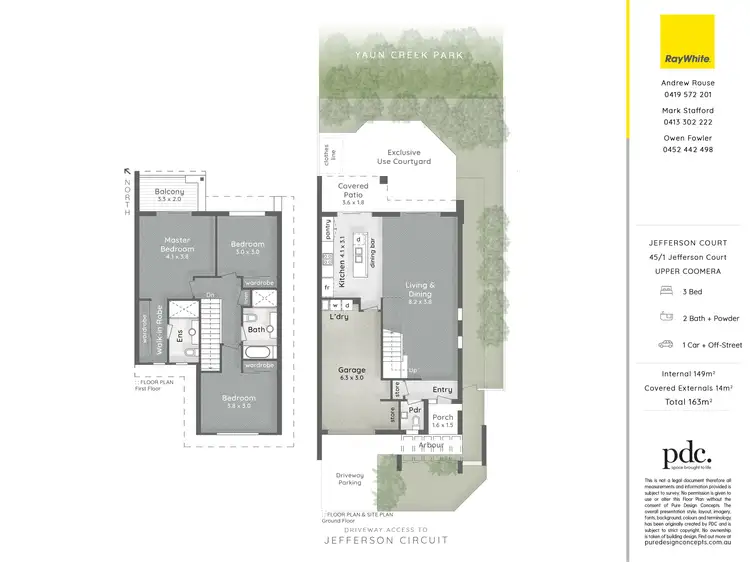 Floorplan of Homely townhouse listing, 45/1 Jefferson Court, Upper Coomera QLD 4209