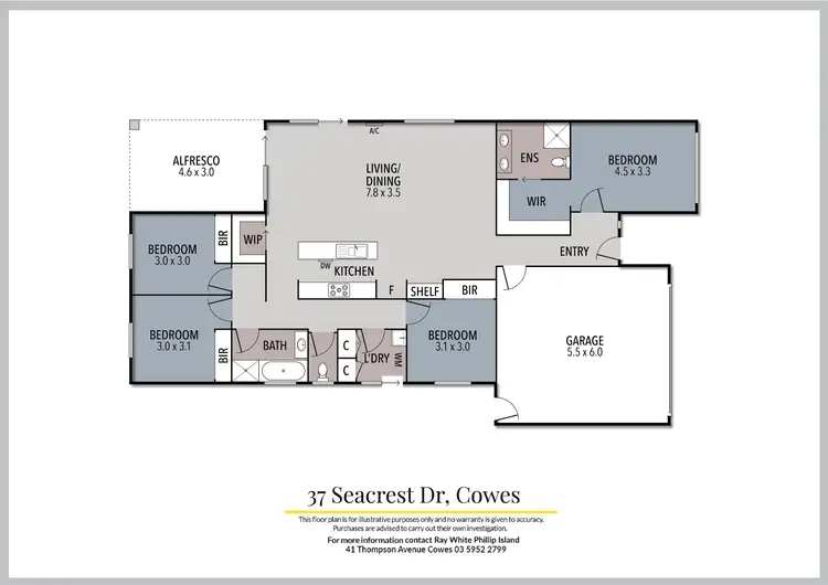 Floorplan of Homely house listing, 37 Seacrest Drive, Cowes VIC 3922