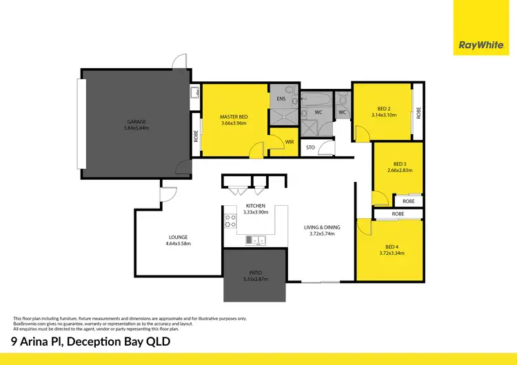 Floorplan of Homely house listing, 9 Arina Place, Deception Bay QLD 4508