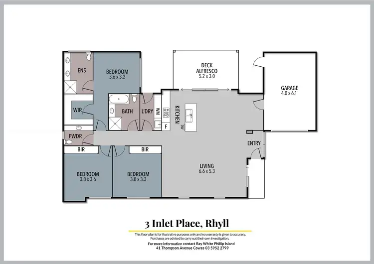 Floorplan of Homely house listing, 3 Inlet Place, Rhyll VIC 3923