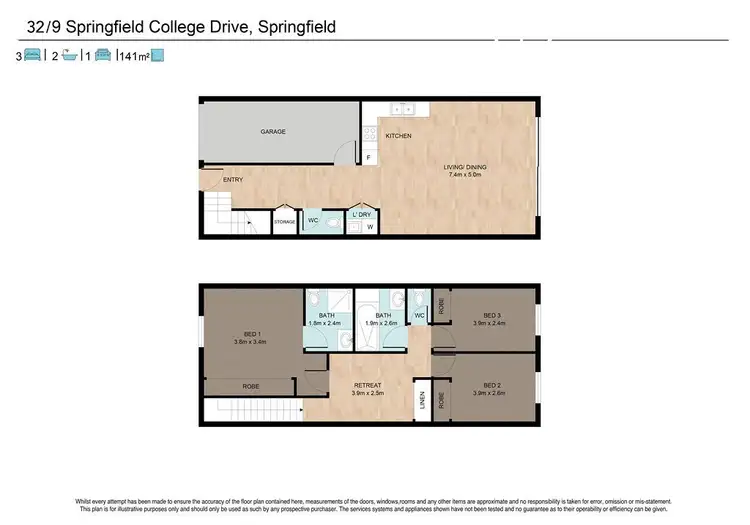Floorplan of Homely unit listing, 32/9 Springfield College Drive, Springfield QLD 4300