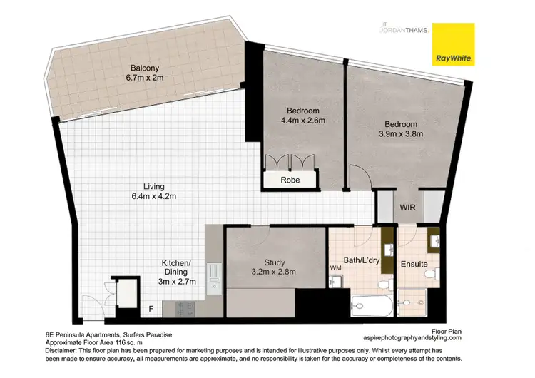 Floorplan of Homely apartment listing, 6E/5 Clifford Street, Surfers Paradise QLD 4217