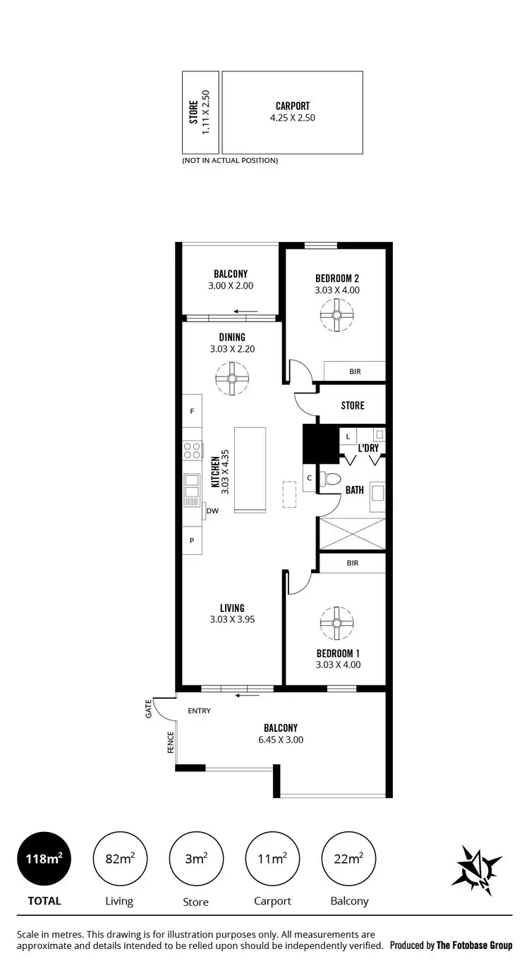 Floorplan of Homely apartment listing, 208/1 Kevin Taylor Lane, Bowden SA 5007