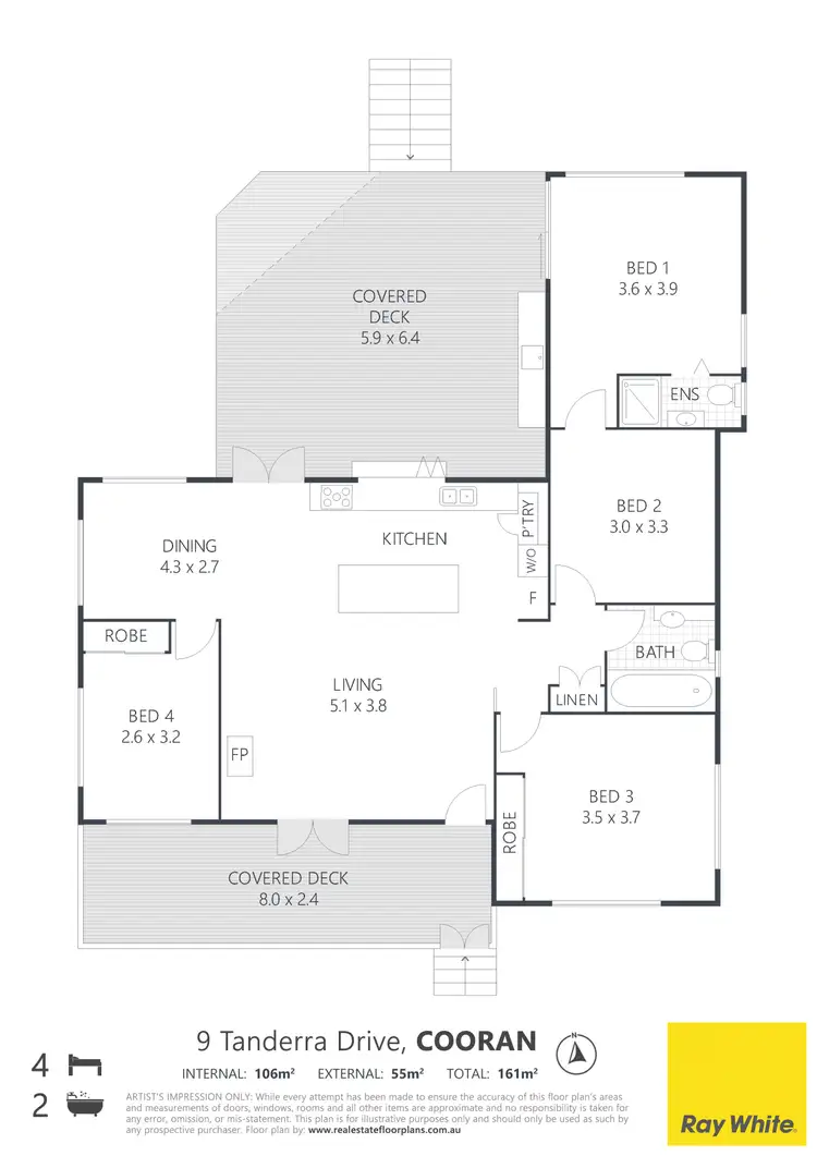 Floorplan of Homely house listing, 9 Tanderra Drive, Cooran QLD 4569
