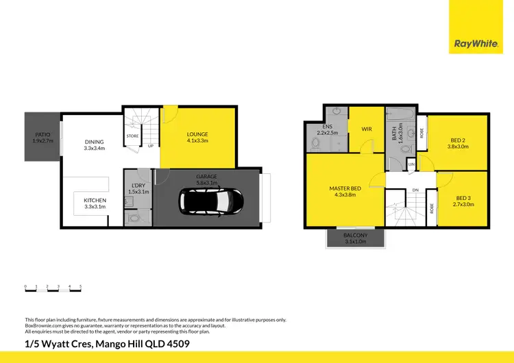 Floorplan of Homely townhouse listing, 1/5 Wyatt Crescent, Mango Hill QLD 4509