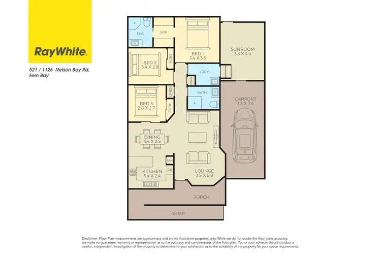 Floorplan of Homely villa listing, 521/1126 Nelson Bay Road, Fern Bay NSW 2295