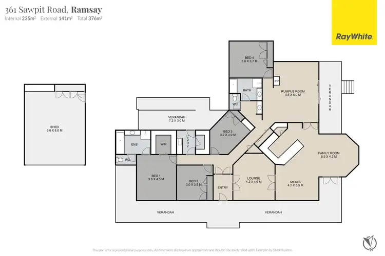 Floorplan of Homely rural property listing, 361 Sawpit Road, Ramsay QLD 4358