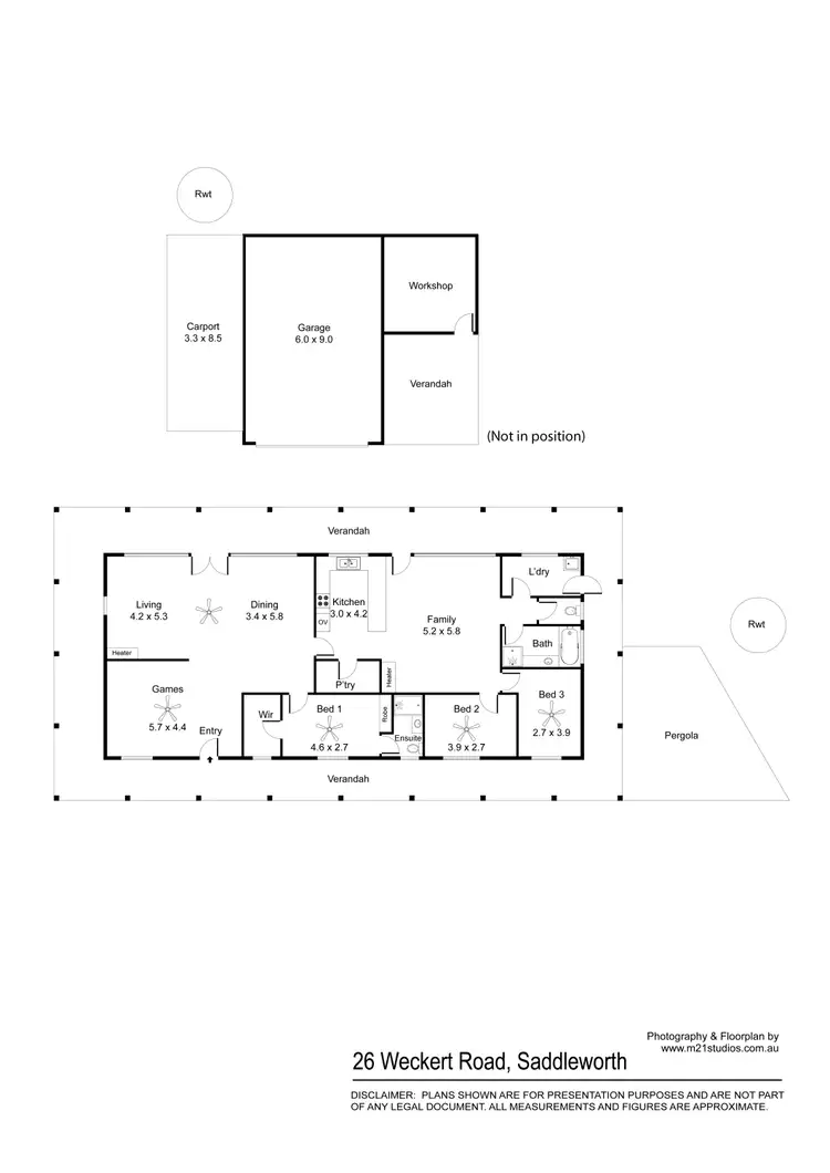 Floorplan of Homely house listing, 26 Weckert Road, Saddleworth SA 5413