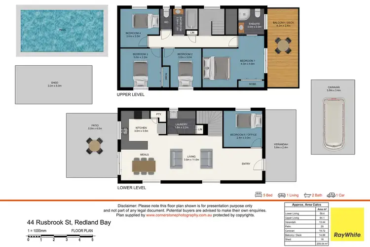 Floorplan of Homely house listing, 44 Rusbrook Street, Redland Bay QLD 4165
