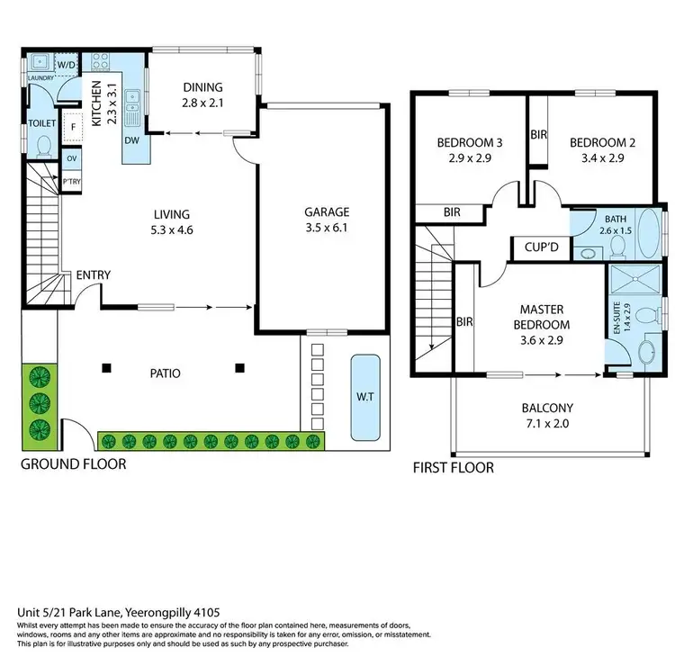 Floorplan of Homely townhouse listing, 5/21 Park Lane, Yeerongpilly QLD 4105