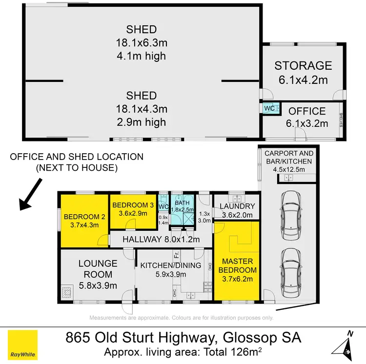 Floorplan of Homely house listing, 865 Old Sturt Highway, Glossop SA 5344