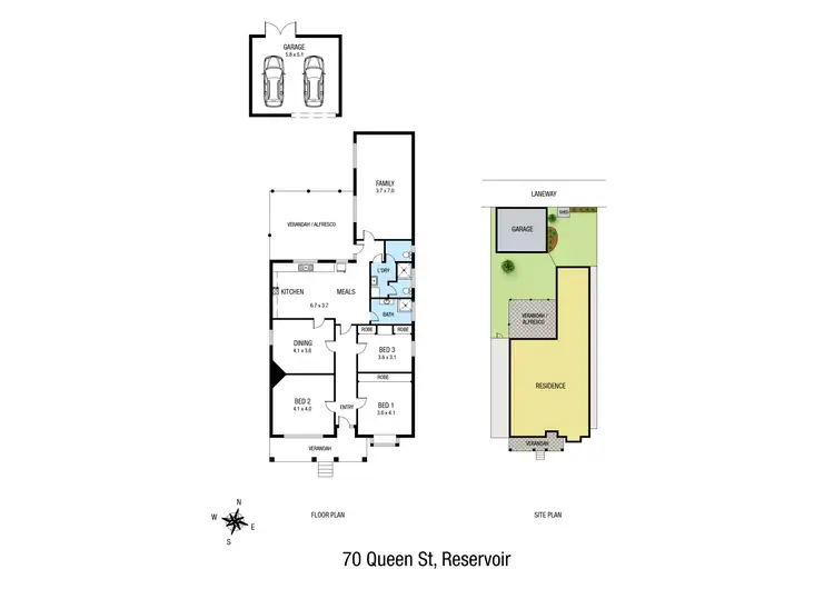 Floorplan of Homely house listing, 70 Queen Street, Reservoir VIC 3073