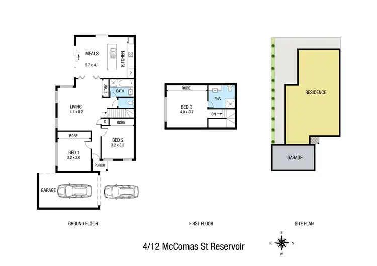Floorplan of Homely unit listing, 4/12 McComas Street, Reservoir VIC 3073