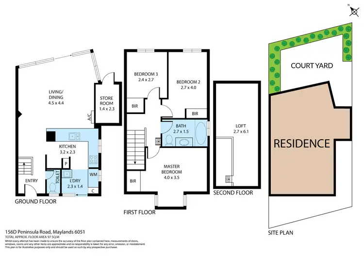 Floorplan of Homely townhouse listing, 156D Peninsula Road, Maylands WA 6051
