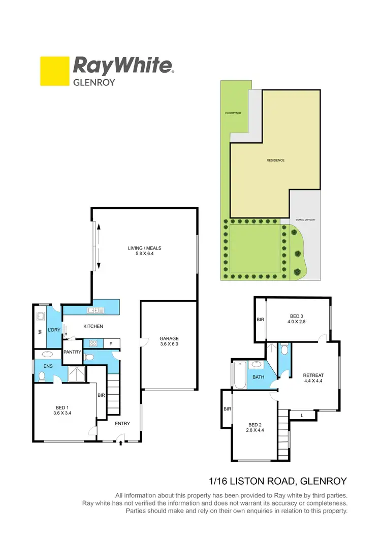 Floorplan of Homely townhouse listing, 1/16 Liston Road, Glenroy VIC 3046