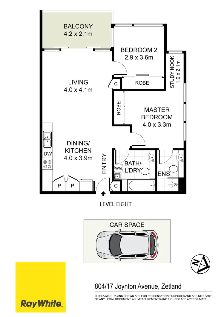 Floorplan of Homely apartment listing, 804/17 Joynton Avenue, Zetland NSW 2017