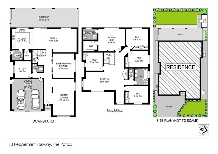Floorplan of Homely house listing, 13 Peppermint Fairway, The Ponds NSW 2769