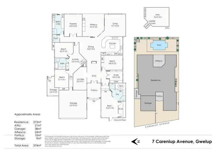 Floorplan of Homely house listing, 7 Careniup Avenue, Gwelup WA 6018