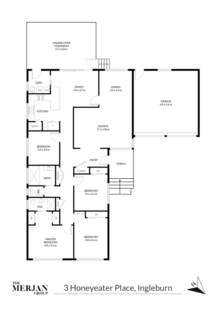 Floorplan of Homely house listing, 3 Honeyeater Place, Ingleburn NSW 2565