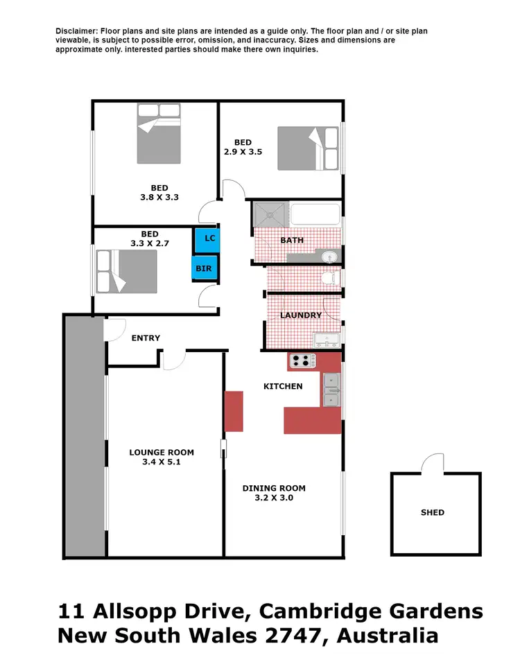Floorplan of Homely house listing, 11 Allsopp Drive, Cambridge Gardens NSW 2747