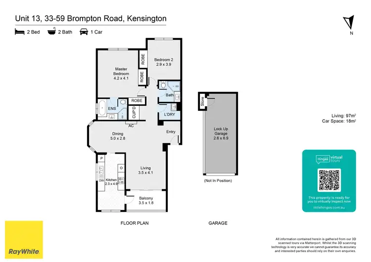 Floorplan of Homely apartment listing, 13/33-59 Brompton Road, Kensington NSW 2033