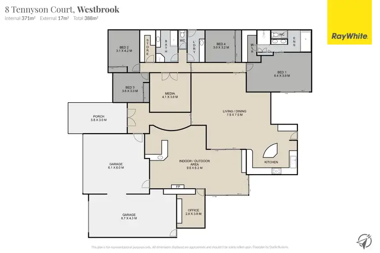 Floorplan of Homely house listing, 8 Tennyson Court, Westbrook QLD 4350