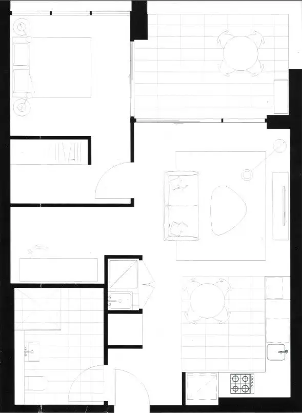 Floorplan of Homely apartment listing, 413/6 Village Place, Kirrawee NSW 2232