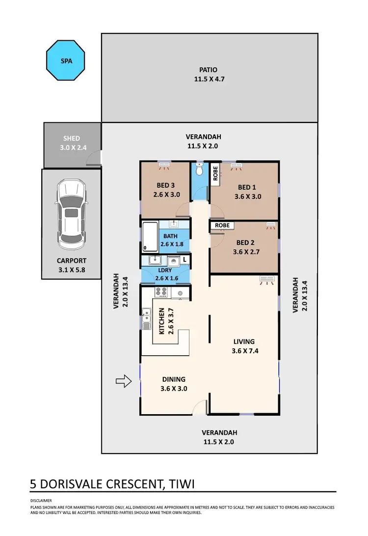 Floorplan of Homely house listing, 5 Dorisvale Crescent, Tiwi NT 810