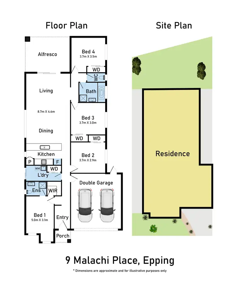 Floorplan of Homely house listing, 9 Malachi Place, Epping VIC 3076