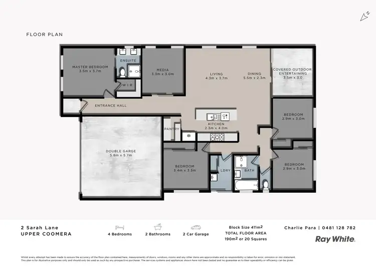 Floorplan of Homely house listing, 2 Sarah Lane, Upper Coomera QLD 4209