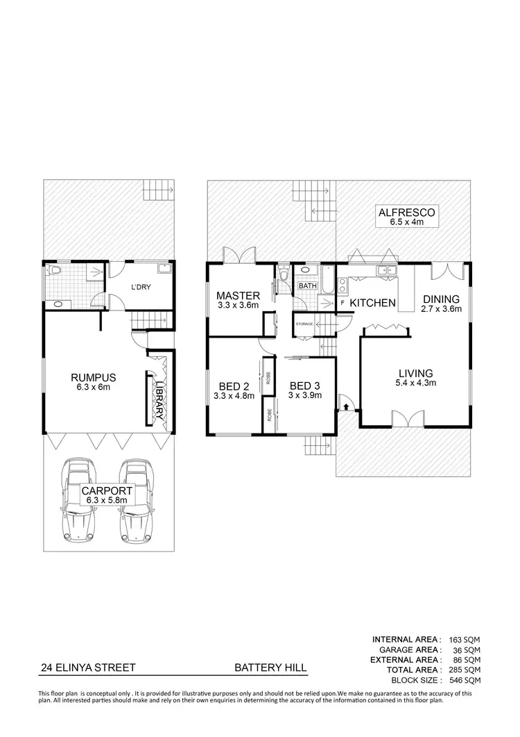 Floorplan of Homely house listing, 24 Elinya Street, Battery Hill QLD 4551