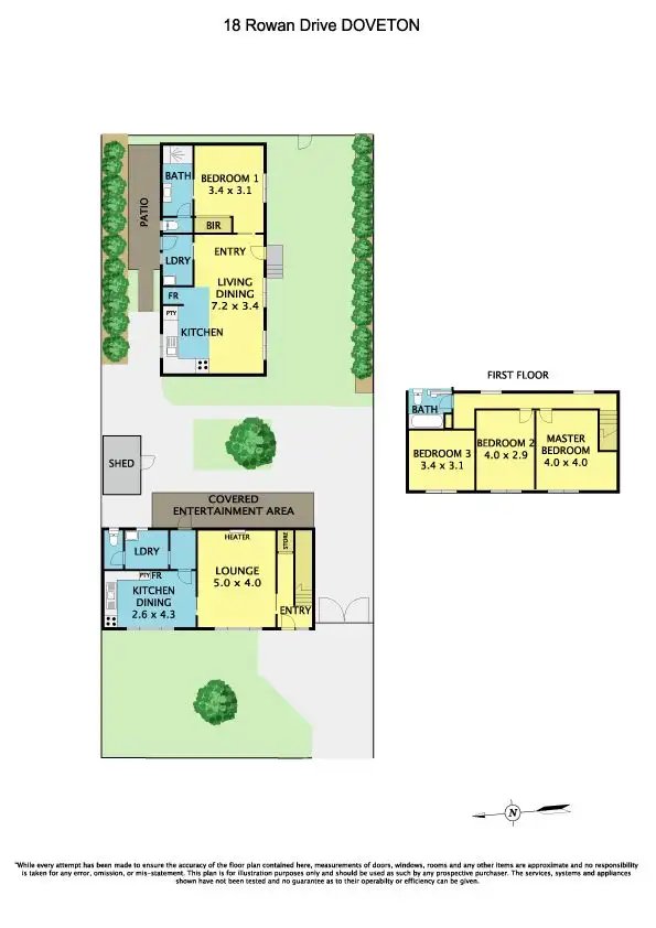 Floorplan of Homely semi-detached listing, 18 Rowan Drive, Doveton VIC 3177