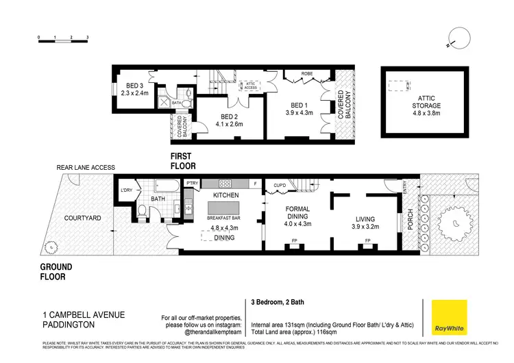 Floorplan of Homely house listing, 1 Campbell Avenue, Paddington NSW 2021