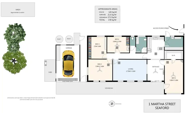Floorplan of Homely house listing, 1 Martha Street, Seaford SA 5169