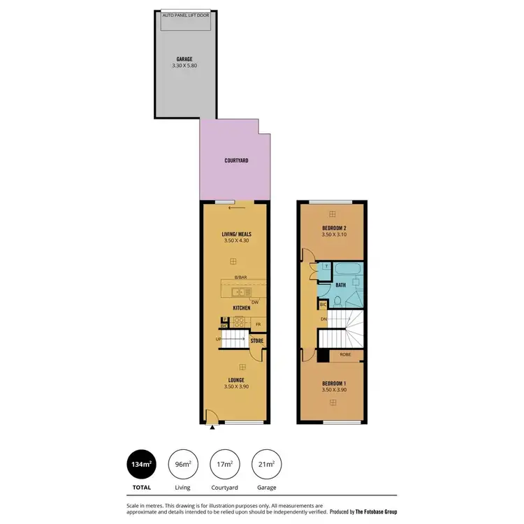 Floorplan of Homely townhouse listing, 10A Apprentice Street, St Clair SA 5011