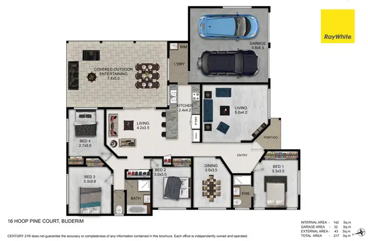 Floorplan of Homely house listing, 16 Hoop Pine Court, Buderim QLD 4556