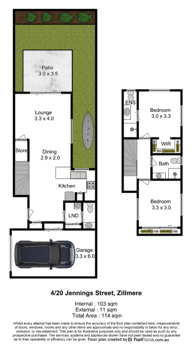Floorplan of Homely townhouse listing, 4/20 Jennings Street, Zillmere QLD 4034