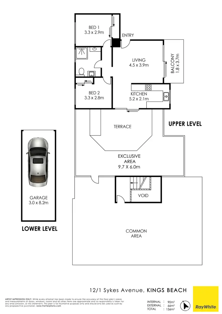 Floorplan of Homely unit listing, Unit 12/1 Sykes Avenue, Kings Beach QLD 4551
