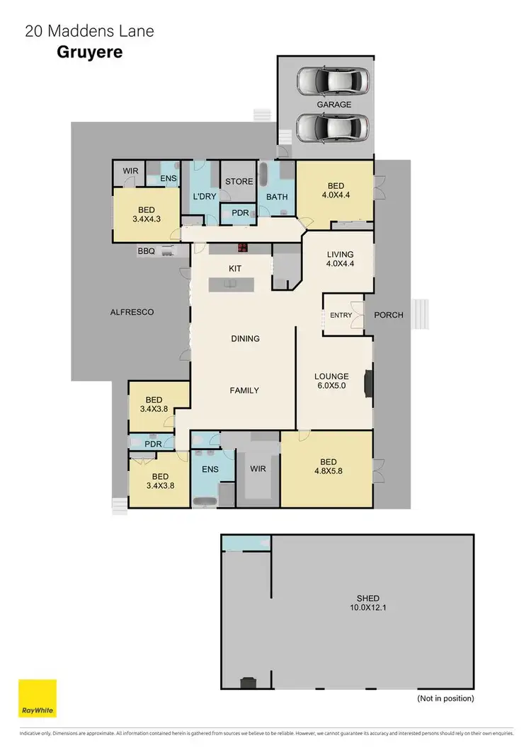 Floorplan of Homely house listing, 20 Maddens Lane, Gruyere VIC 3770